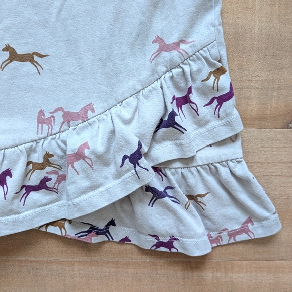 Tea Collection Wild Horses Long Sleeve Ruffle Hem Dress - Size 18-24M - Picture 4 of 6